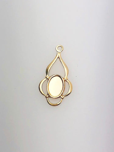 14K Gold Fill Decorative Charm w/ Ring, 10.0x19.3mm, Made in USA - 32