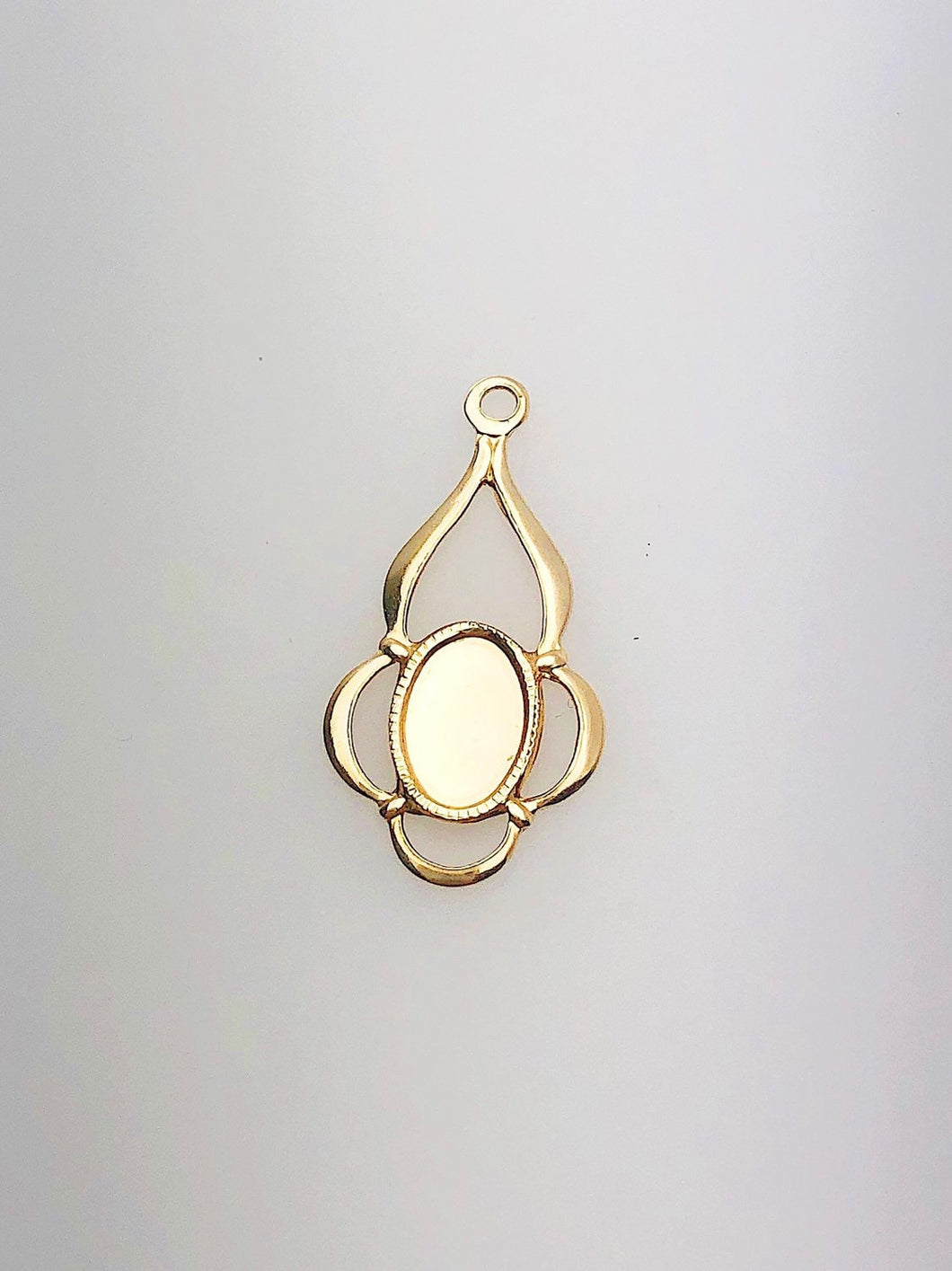 14K Gold Fill Decorative Charm w/ Ring, 10.0x19.3mm, Made in USA - 32