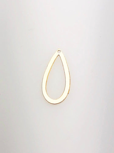 14K Gold Fill Decorative Cut Out Drop Charm w/ Ring, 10.0x20.4mm, Made in USA - 2330