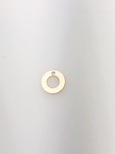 14K Gold Fill Cut Out Circle Charm, 8.9mm, Made in USA - 2324P1