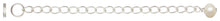2.50" Ext w/4.0mm White FW Pearl, Sterling Silver. #5021006W