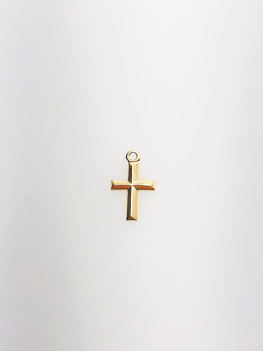 14K Gold Fill Cross Charm w/ Ring, 7.0x11.2mm, Made in USA - 21