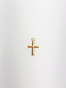 14K Gold Fill Cross Charm w/ Ring, 7.0x11.2mm, Made in USA - 21