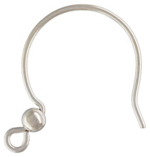 Circle Ear Wire w/3.0mm Bead (0.76mm), Sterling Silver.  #5006423