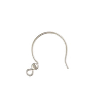 Circle Ear Wire w/3.0mm Bead (0.76mm), Sterling Silver.  #5006423