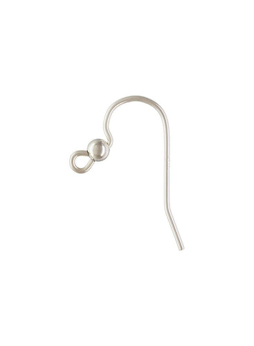 Ear Wire w/ 3.0mm Bead (0.76mm), Sterling Silver. #5006416B100