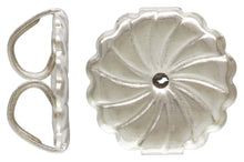 Premium Earring Back (9.2x9.4mm), Sterling Silver. Made in USA. #5005180