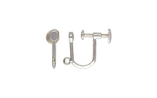 Threaded Ear Clip w/Ring, Sterling Silver. Made in USA. #5006625R