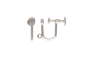 Threaded Ear Clip w/Ring, Sterling Silver. Made in USA. #5006625R