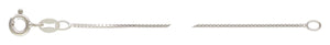 16" 015 (0.85mm) Box Chain, Sterling Silver. Made in USA. #501470516L
