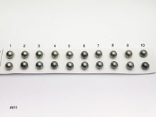 9-9.5mm Tahitian Pearls Round, AAA, Loose Matched Pairs 9mm (811)