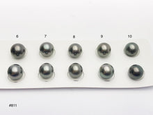 9-9.5mm Tahitian Pearls Round, AAA, Loose Matched Pairs 9mm (811)