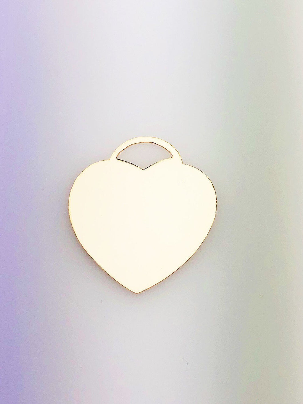 14K Gold Fill Heart Tag Charm w/ Ring, 21.7x23.9mm, Made in USA - 2148.020