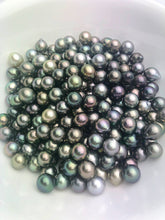 Multicolored Tahitian Natural color, Loose Pearls, Near Round, 9mm-9.9mm, AAA2 Quality,Tahitian Pearls (816)
