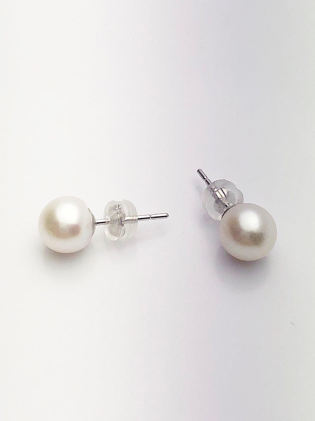 Japanese Akoya Pearl Earrings on 14K White Gold Studs, 6.5-7mm or 7-7.5mm (821)