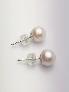 Japanese Akoya Pearl Earrings on 14K White Gold Studs, 6.5-7mm or 7-7.5mm (821)