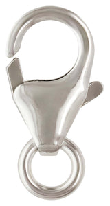 Small Trigger Clasp w/ Ring (5.0x8.2mm), Sterling Silver. Made in USA. #5001830R
