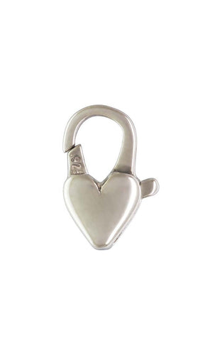 Heart Cast Clasp (6.0x13.0mm), Sterling Silver. #5002065