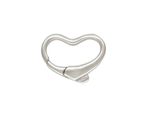 Heart Cast Clasp w/ No Ring (11.0x15.0mm), Sterling Silver. #5002068