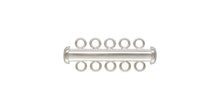 4.3x32.0mm Tube Clasp 5 Row, Sterling Silver. Made in USA. #50035805R