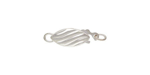 Wave Pearl Clasp (6.0mmX12.5mm), Sterling Silver. Made in USA. #5003567W
