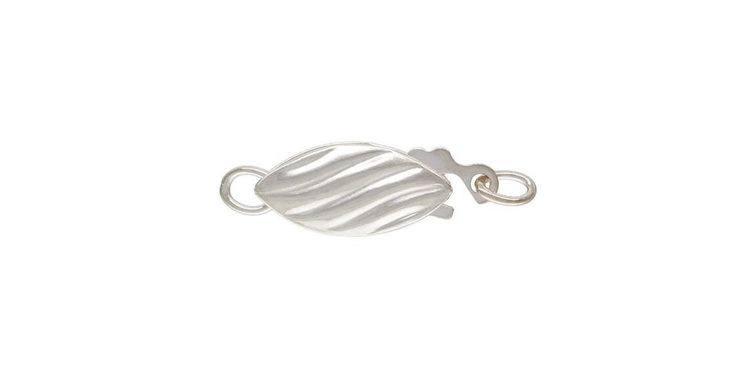 Wave Pearl Clasp (6.0mmX12.5mm), Sterling Silver. Made in USA. #5003567W