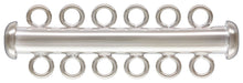 4.3x36.0mm Tube Clasp 6 Row, Sterling Silver. Made in USA. #50035806R