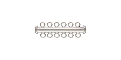 4.3x36.0mm Tube Clasp 6 Row, Sterling Silver. Made in USA. #50035806R