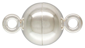 10.0mm Round Magnetic Clasp, Sterling Silver. Made in USA. #5003566BM