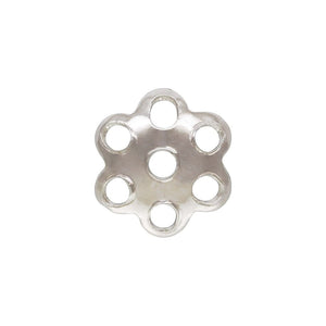 6.0mm Perforated Flower Bead Cap, Sterling Silver. Made in USA. #5020265