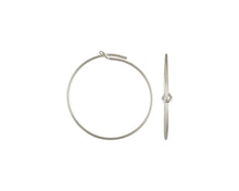 Wire Beading Hoop, .70x25.0mm, Sterling Silver. Made in USA. #5011806