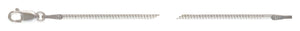 18" 1.0mm Round Omega Chain, Sterling Silver. Made in USA. #501600018L