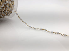 Chalcedony & 14k Gold Fill Wire by the foot, hand wrapped gemstones, Gold filled made in USA