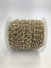 Moonstone & 14k Gold Fill Wire by the foot, hand wrapped gemstones, Gold filled made in USA