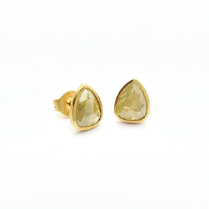 Diamond 14K Gold 3.21 Carat Stud Earring.  100% Natural Color