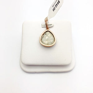 Diamond 14K Rose Gold 4.32 Carat Pendant.  100% Natural Color