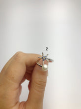 Sterling Silver Pearl Starfish rings - (867 No. 1-4)