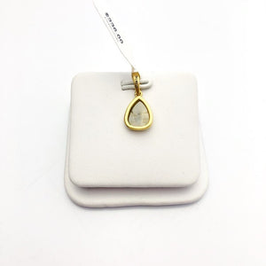 Diamond 14K Gold 1.42 Carat Pendant. 100% Natural Color