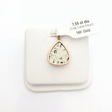 Diamond 14K Rose Gold 3.05 Carat Pendant. 100% Natural Color