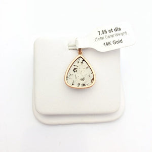 Diamond 14K Rose Gold 3.05 Carat Pendant. 100% Natural Color