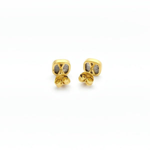 Diamond 14K Gold 5.25 Carat Stud Earring. 100% Natural Color