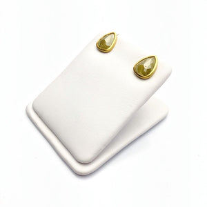 Diamond 14K Gold 3.21 Carat Stud Earring.  100% Natural Color