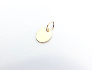 Oval Disc with Oval Jump Ring  6.4x7.4mm (2445 C)