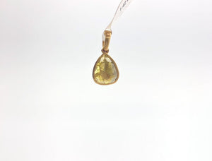 Diamond 14K Gold 1.42 Carat Pendant. 100% Natural Color