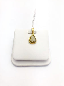 Diamond 14K Gold 1.42 Carat Pendant. 100% Natural Color