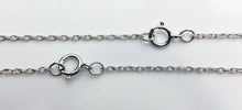 24" Sterling Silver Rhodium Finish Rope Chain 1.2mm  (S009R)