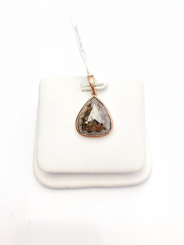 Diamond 14K Rose Gold 3.05 Carat Pendant. 100% Natural Color