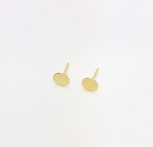 14k Gold Filled 6mm Pad Earrings, 14k GF