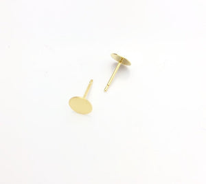 14k Gold Filled 6mm Pad Earrings, 14k GF