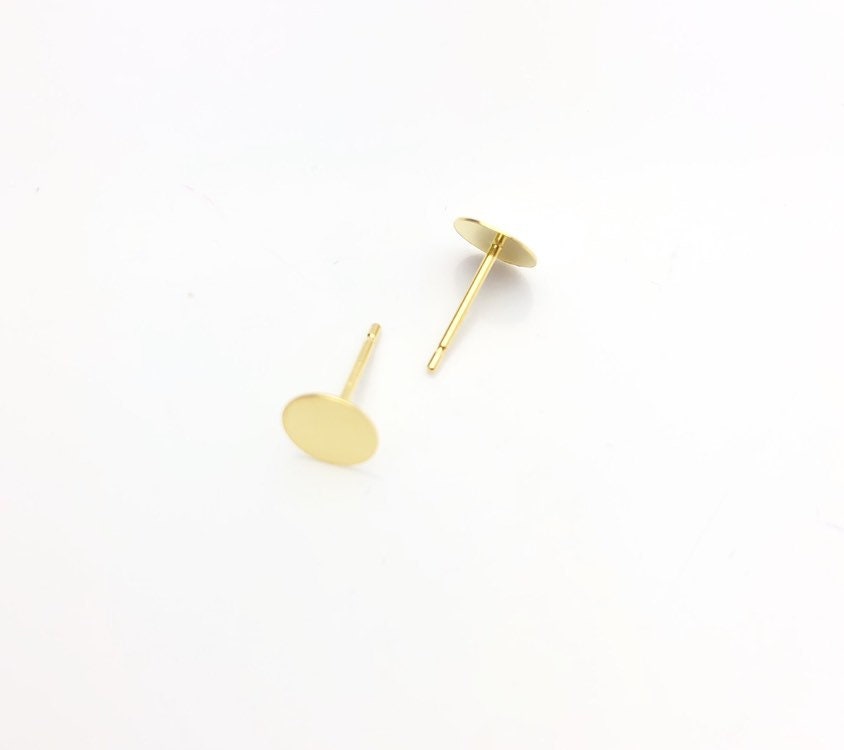 14k Gold Filled 6mm Pad Earrings, 14k GF
